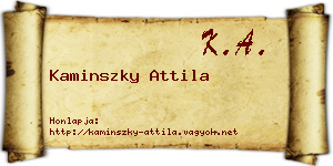 Kaminszky Attila névjegykártya